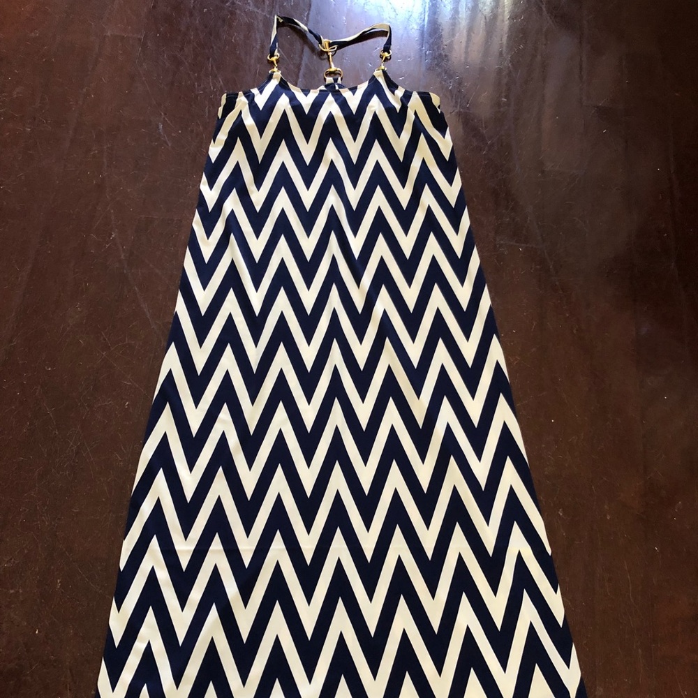 Julie brown cream and navy razor back